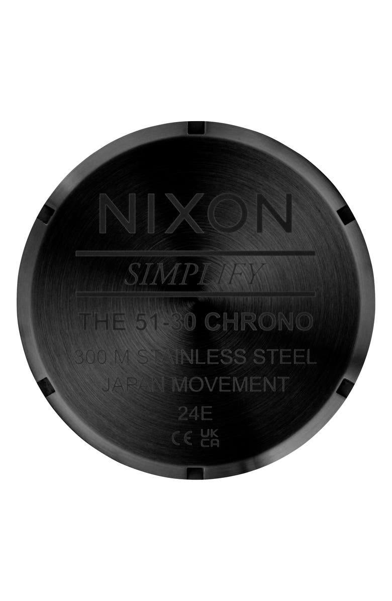 Nixon 51-30 Fisheye Chronograph Bracelet Watch, 51mm, Alternate, color, Fisheye / Super Black / Black