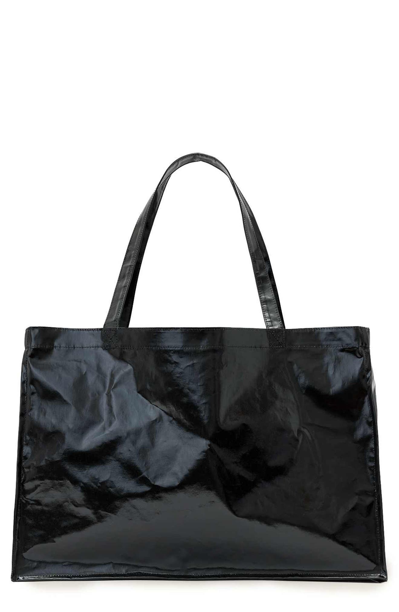 Recycled Tote, Main, color, BLACK