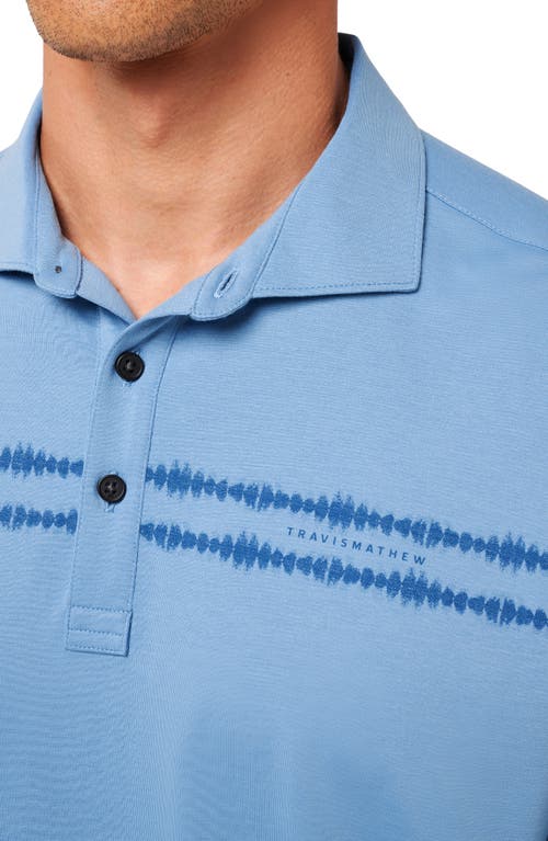 Travismathew Red Sunbeam Chest Stripe Polo