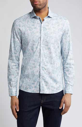 Floral Stretch Button-Up Shirt