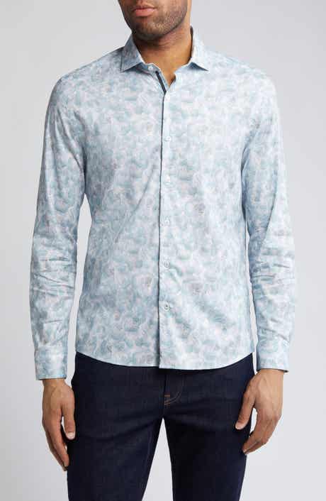 Floral Stretch Button-Up Shirt