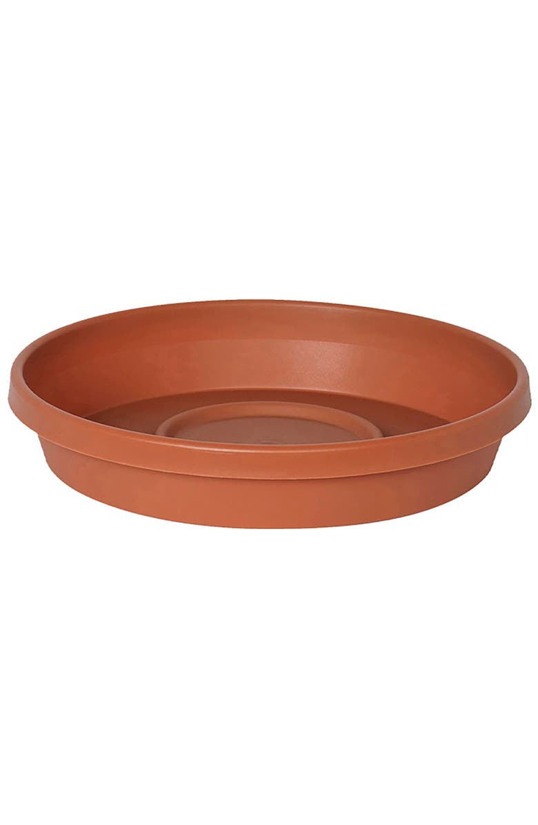 Bloem Terra 20 Inch Resin Saucer, Main, color, Brown