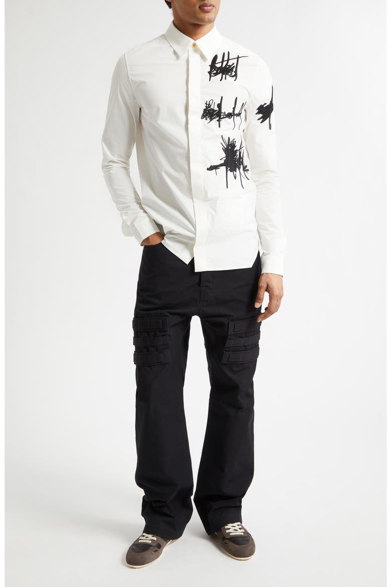 Geth Temple Slim Cargo Pants, Alternate, color, BLACK