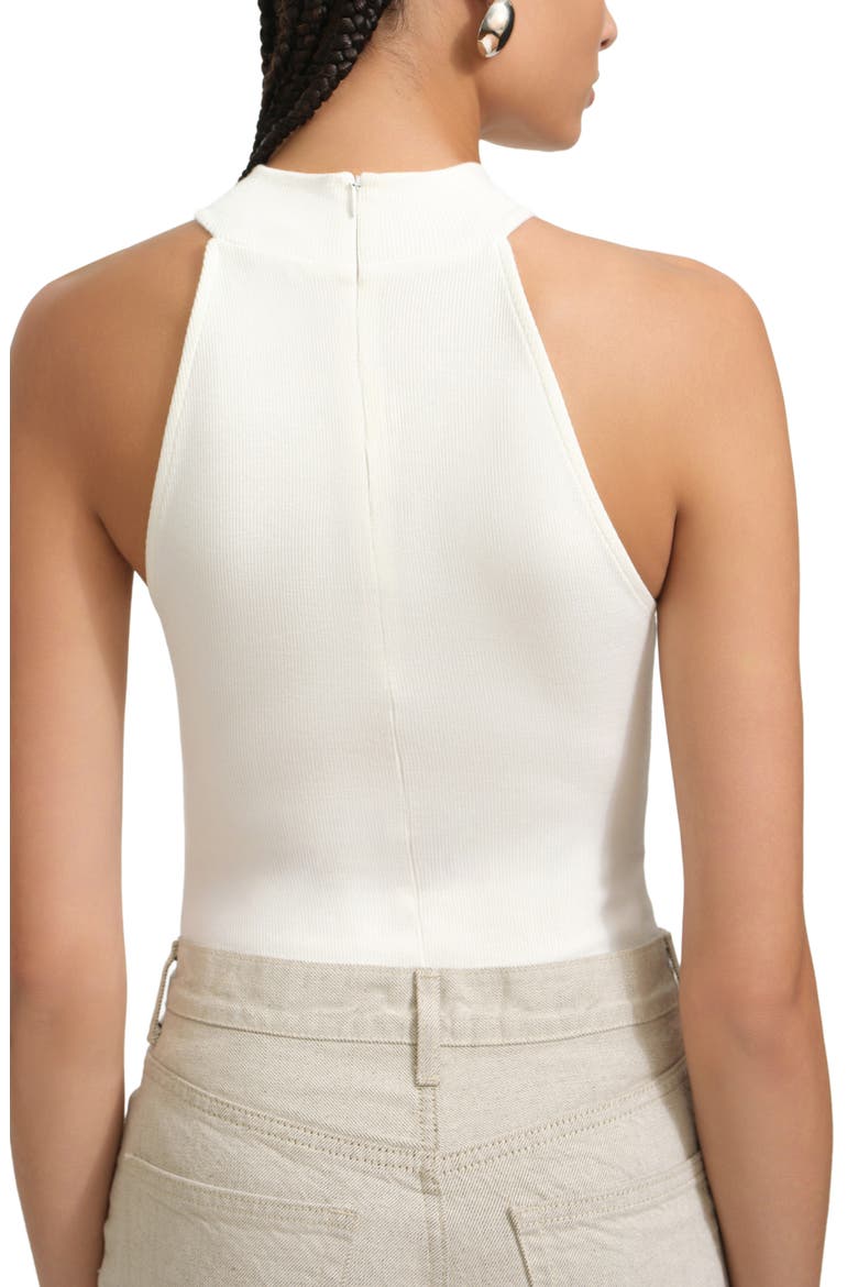 Doris Mock Neck Sleeveless Rib Bodysuit, Alternate, color, OFF-WHITE