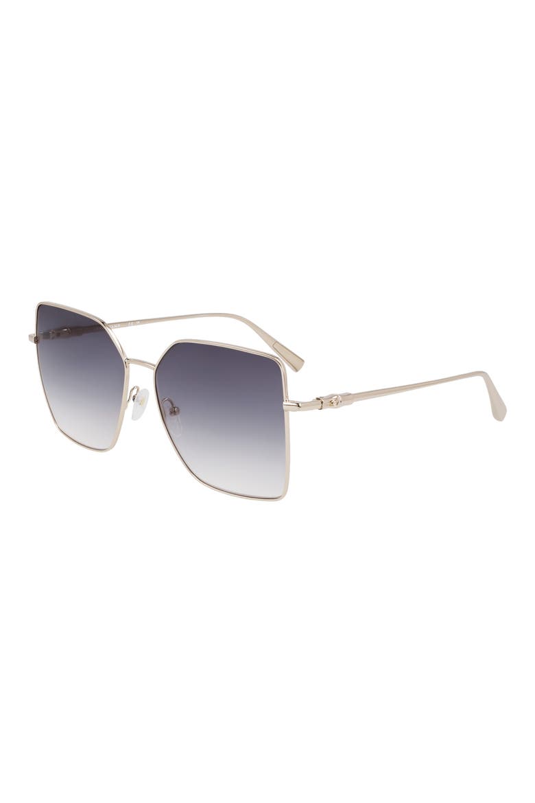 Roseau 57mm Gradient Butterfly Sunglasses, Alternate, color, GOLD/ GRADIENT SMOKE