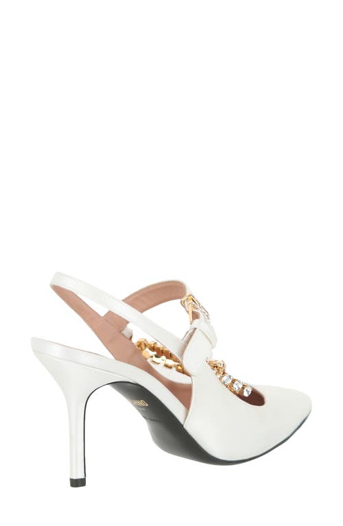 Moschino Rhinestone-embellished Pumps In White
