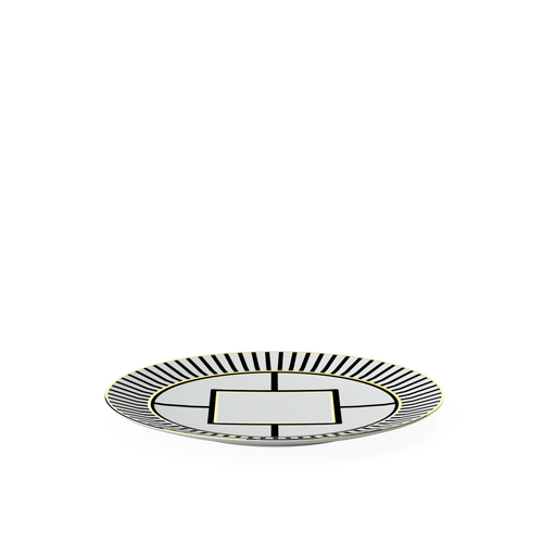 Villeroy & Boch Metrochic Salad Plate Stripe Rim In White
