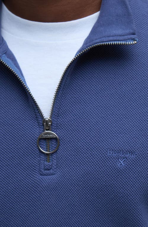 BARBOUR BARBOUR COTTON PIQUÉ QUARTER ZIP PULLOVER