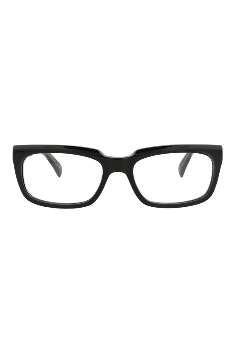 57mm Square Optical Glasses, Main, color, BLACK TRANSPARENT