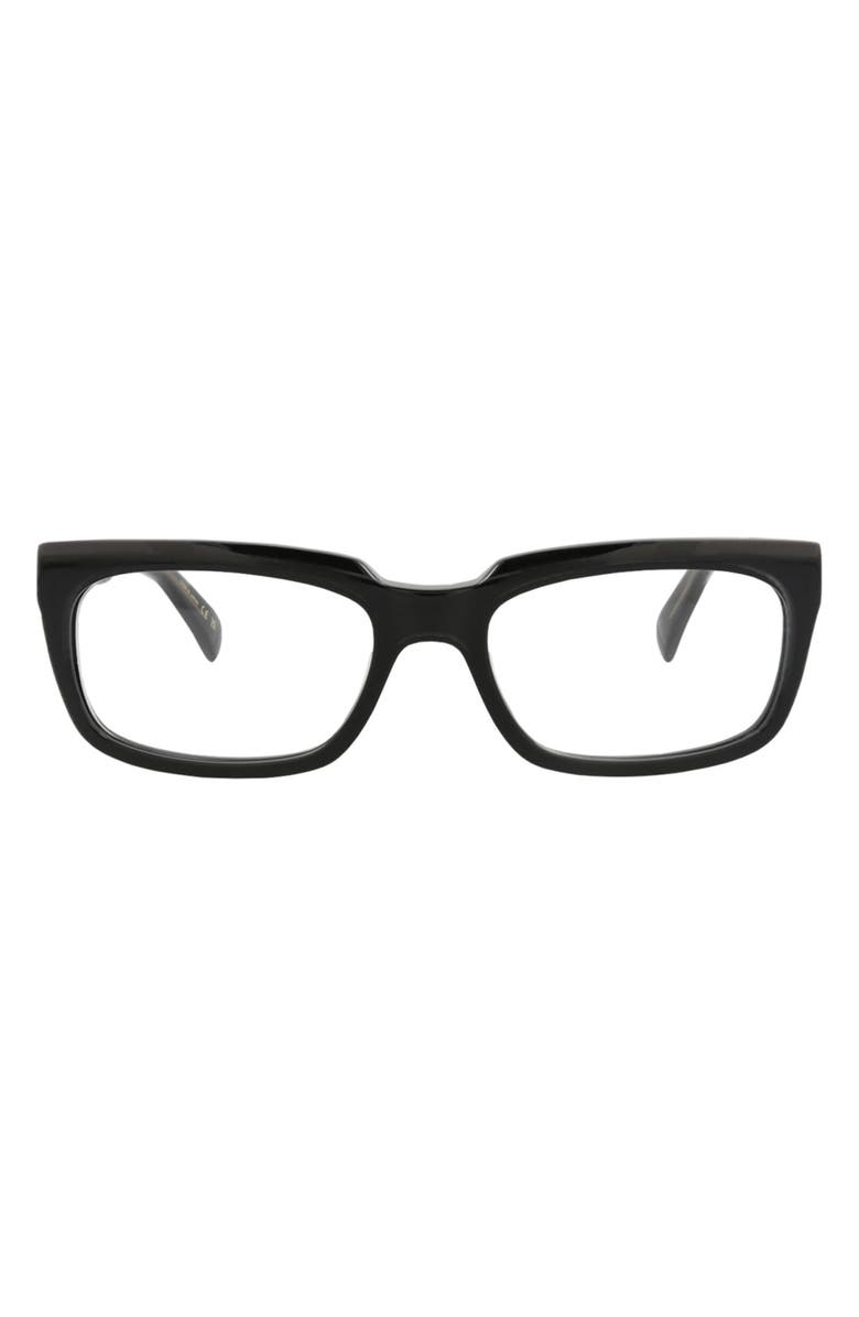 Dunhill 57mm Square Optical Glasses, Main, color, Black Transparent