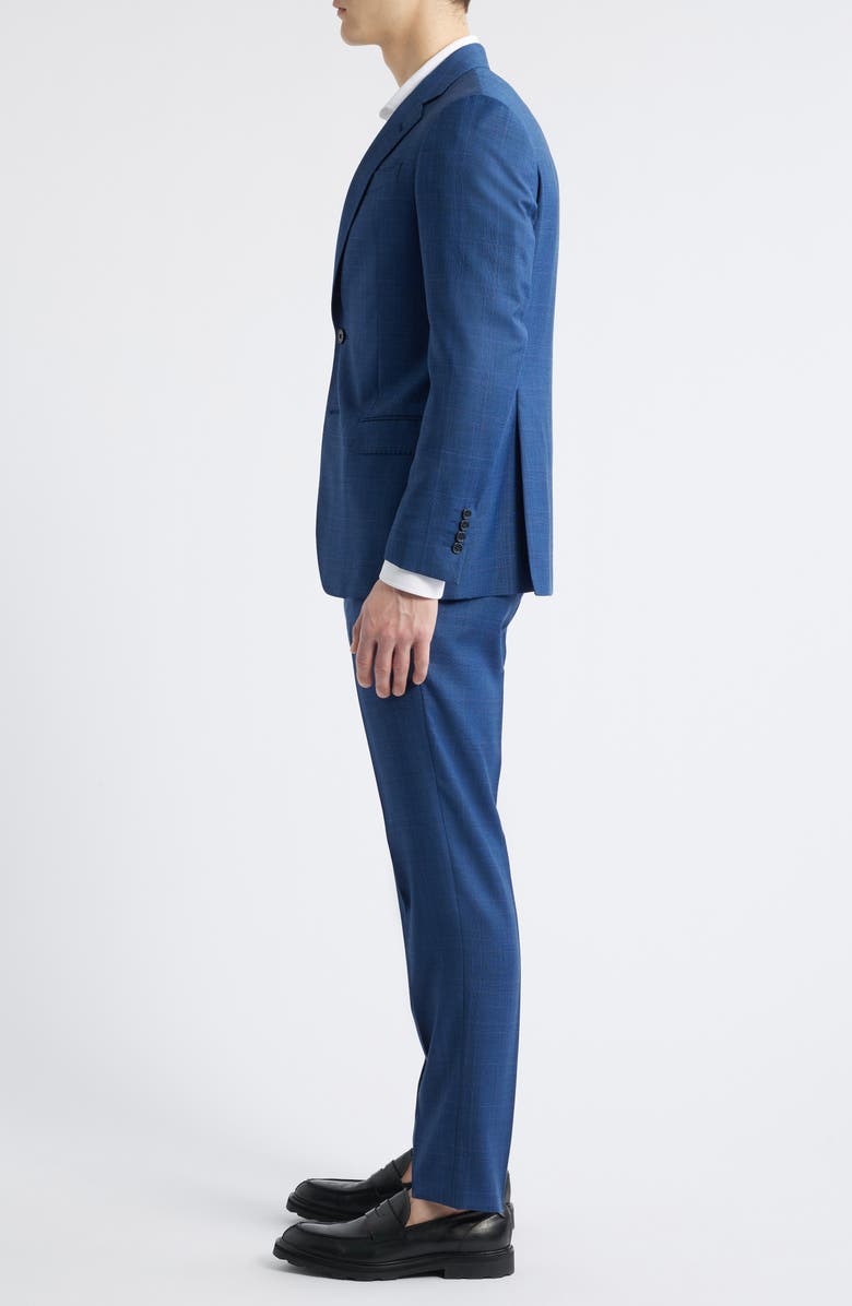 Emporio Armani Blue Check Wool Suit, Alternate, color, Dark Blue