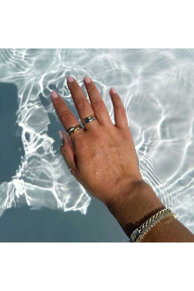 Love Wave Ring, Alternate, color, Gold-Silver
