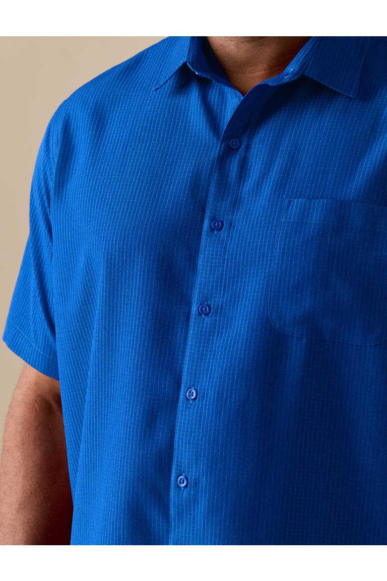 Microfiber Comfort Grid Sport Shirt, Alternate, color, VICTORIA BLUE