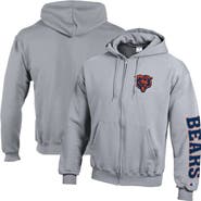 Champion Men's Champion Heather Gray Chicago Bears Powerblend Fleece Full-Zip Hoodie