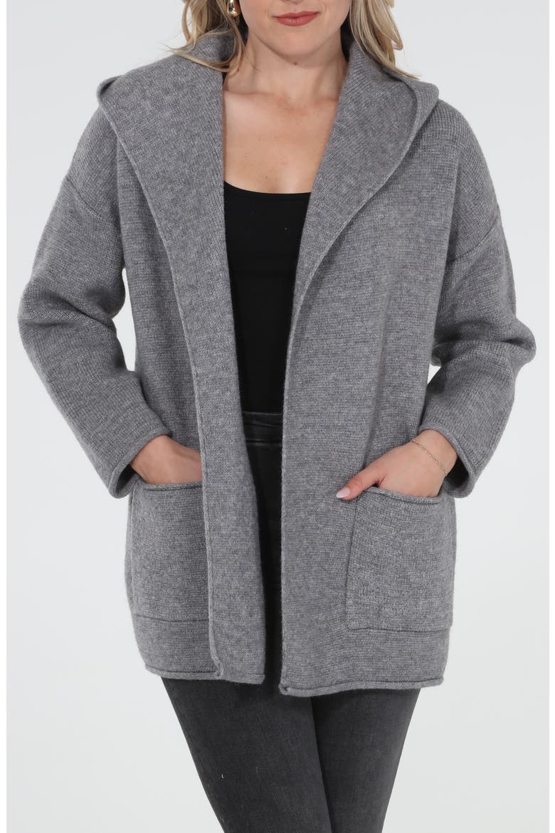 Hooded Coatigan, Main, color, GREY