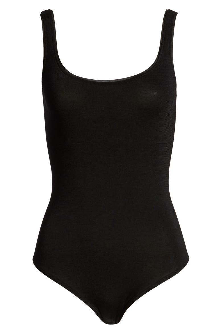 Jamika Tank Bodysuit, Alternate, color, BLACK