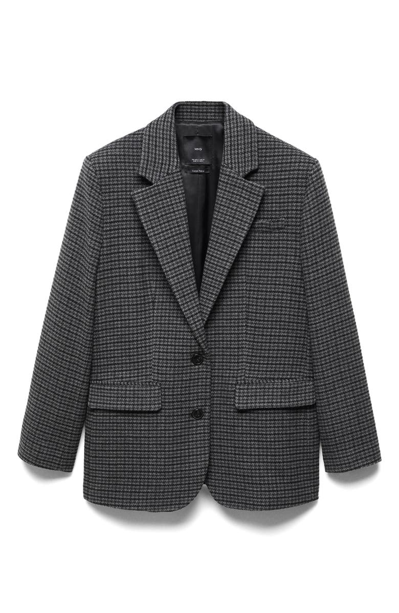 MANGO Houndstooth Structured Blazer, Alternate, color, 
