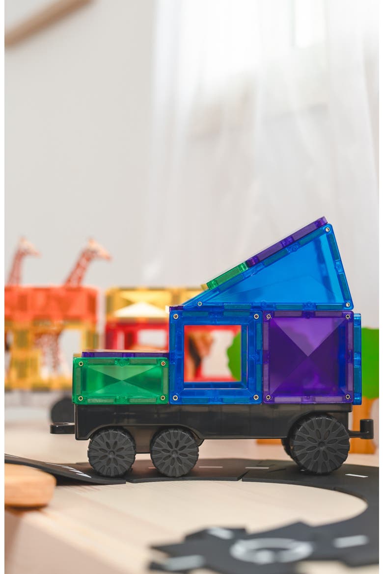 Kids' Rainbow Magnetic Tiles 50-Piece Transport Pack, Alternate, color, RAINBOW