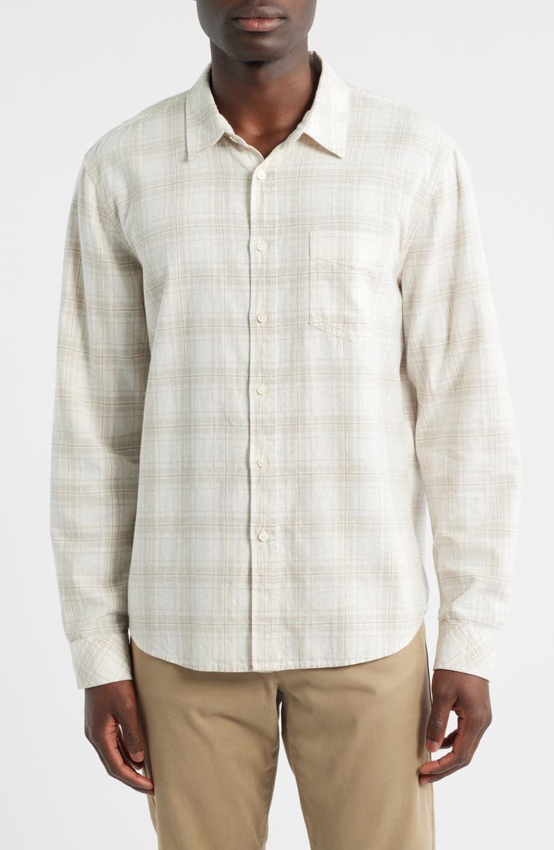Rails Clyde Plaid Hemp & Cotton Button-Up Shirt, Main, color, 