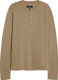 rag & bone Textured Knit Long Sleeve Henley