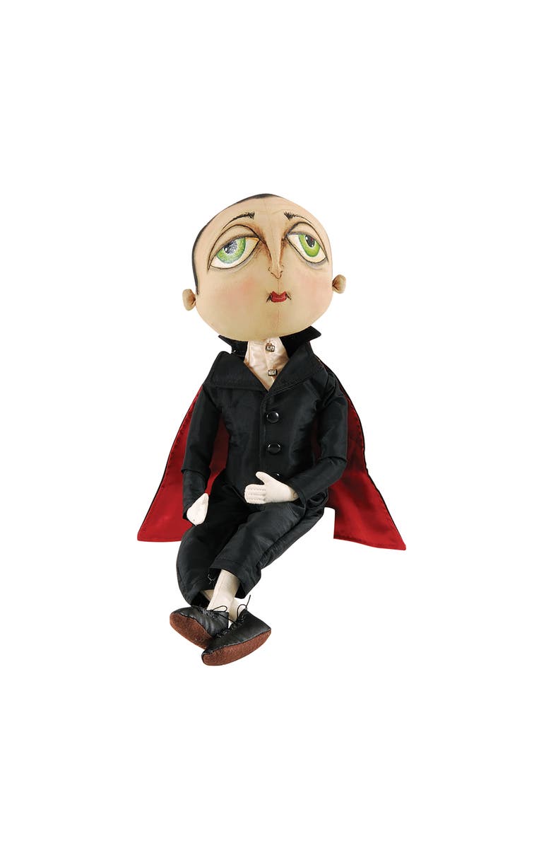 Gallerie II Norbert Vampire Joe Spencer Gathered Traditions Halloween Art Doll Figure, Main, color, Black
