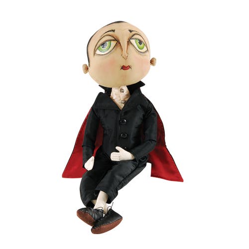 Gallerie Ii Norbert Vampire Joe Spencer Gathered Traditions Halloween Art Doll Figure In Black