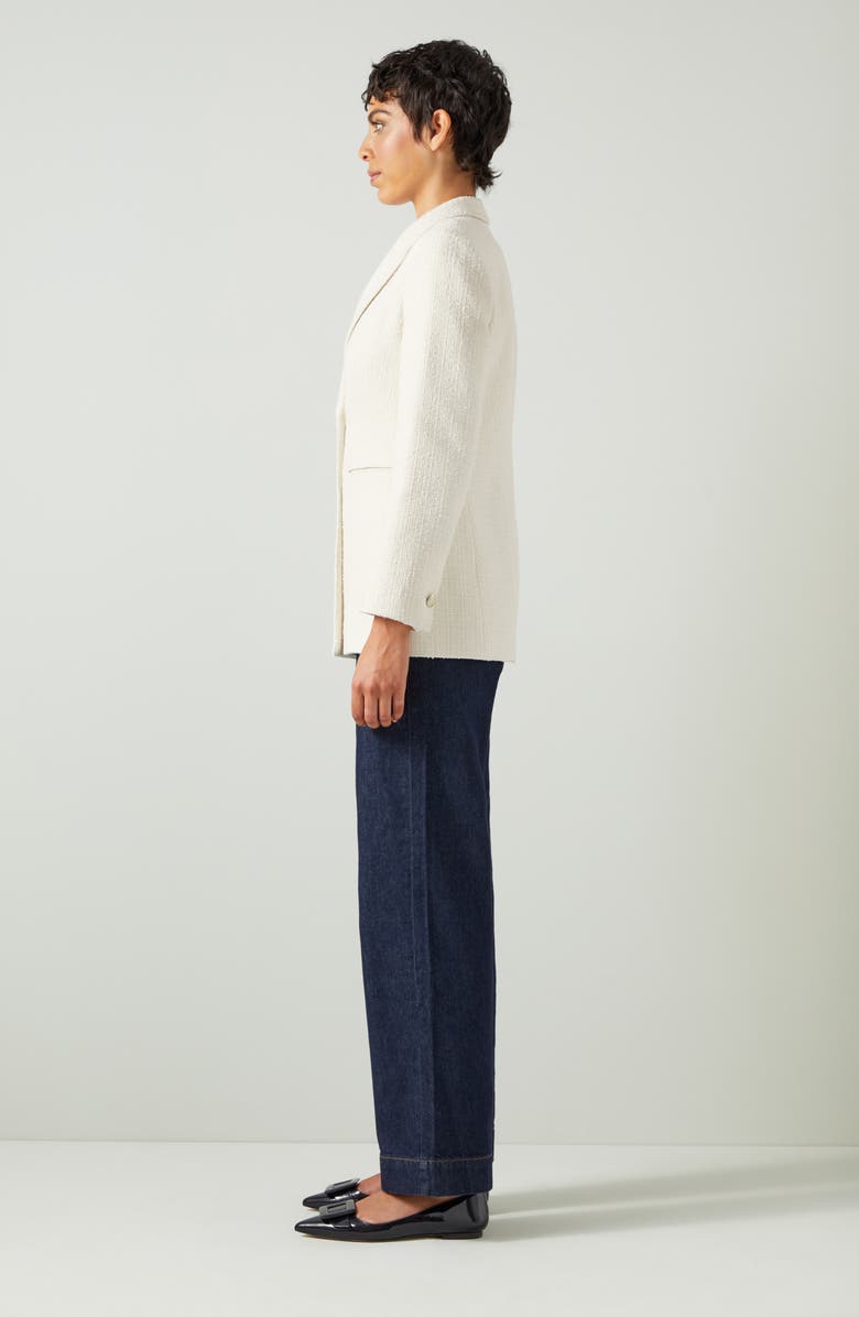LK Bennett Mariner Double Breasted Tweed Jacket, Alternate, color, Cre-Cream