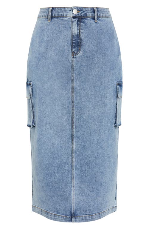 CITY CHIC CITY CHIC RAYA DENIM MIDI CARGO SKIRT