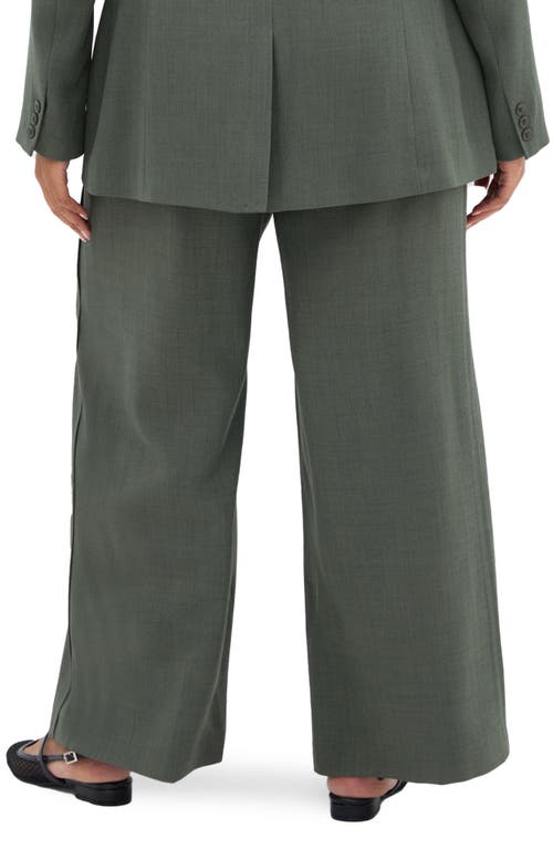 City Chic Blakely Wide Leg Pants In Green