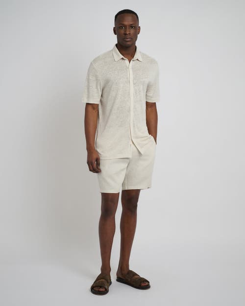 Onia Linen Fixed Waist 7.5 Shorts In Multi