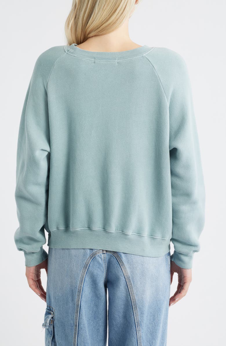 Daydreamer Kiss my Shrunken Cotton Blend Fleece Sweatshirt, Alternate, color, Ethereal Blue