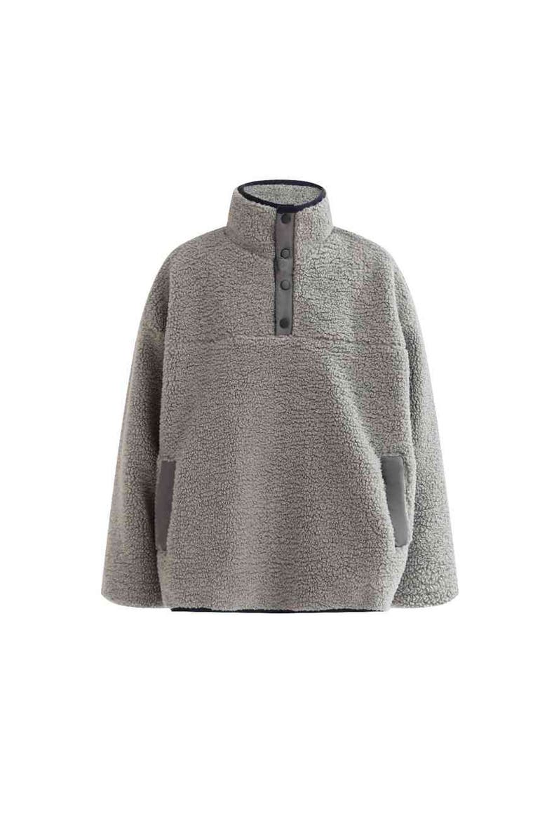 MOUSTACHE Fleece Pullover, Main, color, Grey