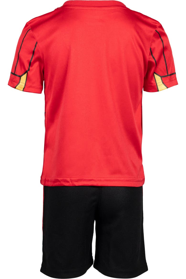 T-Shirt & Mesh Shorts Set, Alternate, color, Iron Man Red Gold