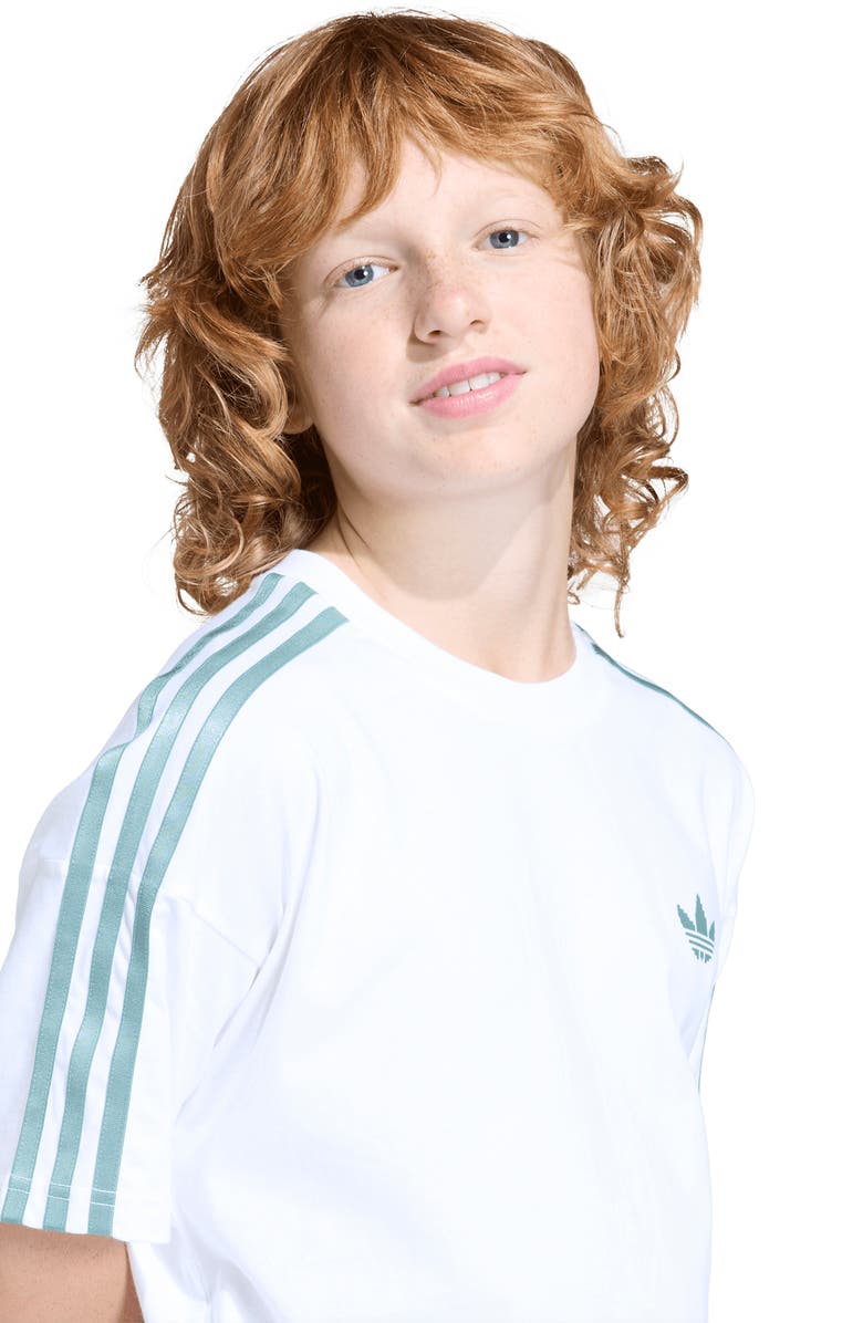 adidas Originals Kids' Minecraft 3-Stripes Graphic T-Shirt, Alternate, color, White