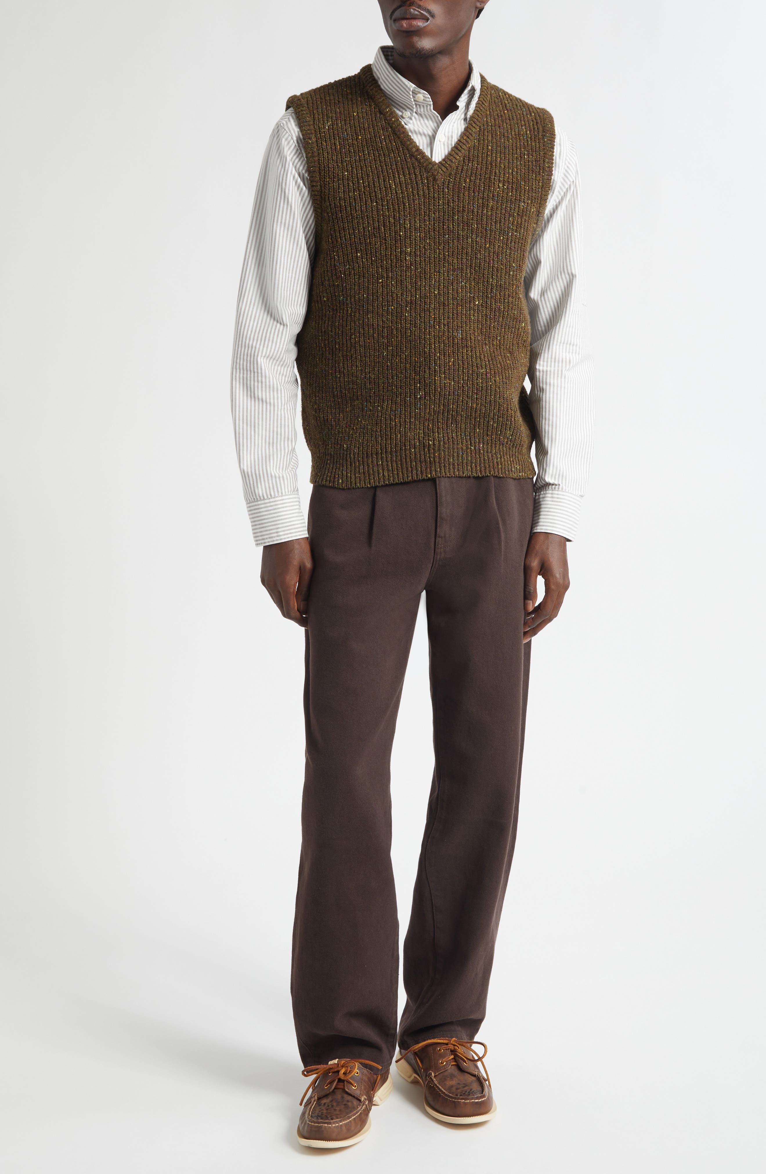 Brushed Back Pleated Organic Cotton Jeans - image 2