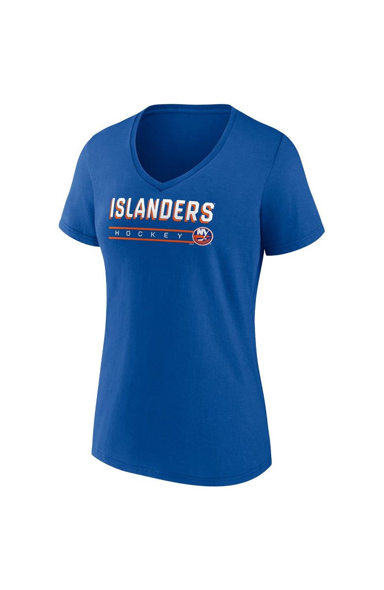 FANATICS Women's Fanatics Branded Royal/Heathered Gray New York Islanders 2-Pack V-Neck T-Shirt Set, Alternate, color, 