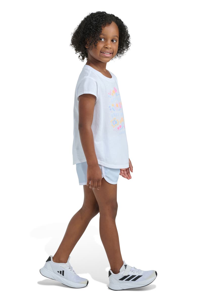 adidas Kids' Graphic T-Shirt & Shorts Set, Alternate, color, White