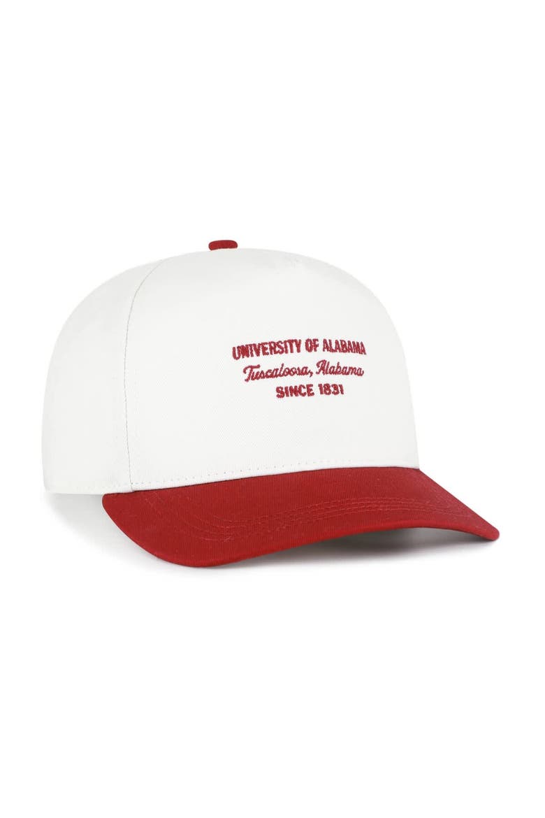Men's '47 White Alabama Crimson Tide Contemporary Basics Two-Tone Hitch Adjustable Hat, Alternate, color, White