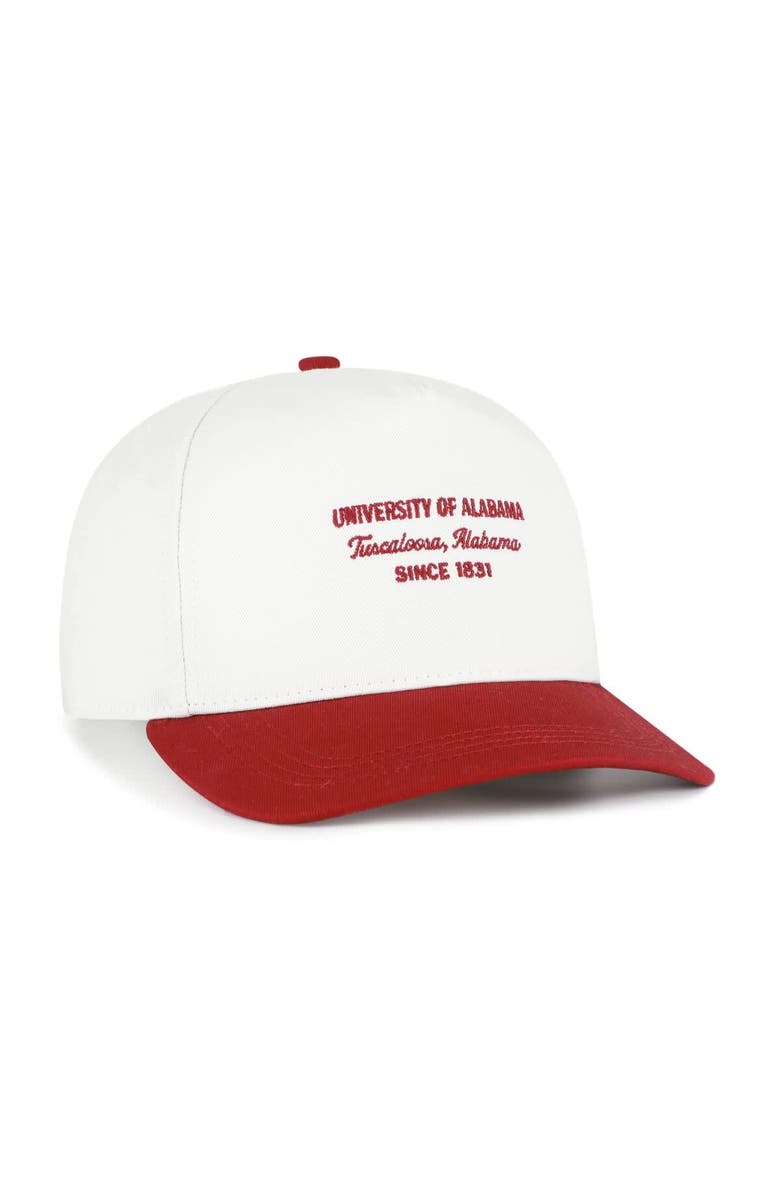 '47 Men's '47 White Alabama Crimson Tide Contemporary Basics Two-Tone Hitch Adjustable Hat, Alternate, color, White