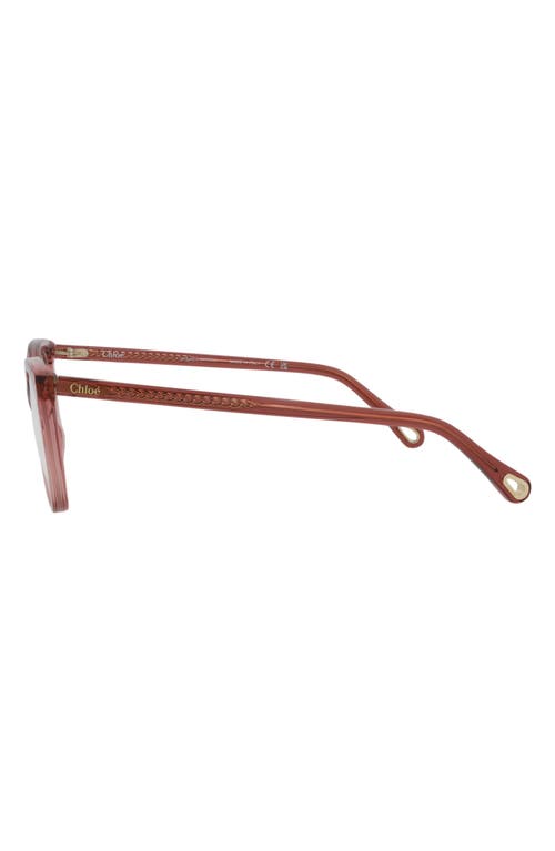Chloé Core 52mm Optical Glasses In Pink Pink Transparent