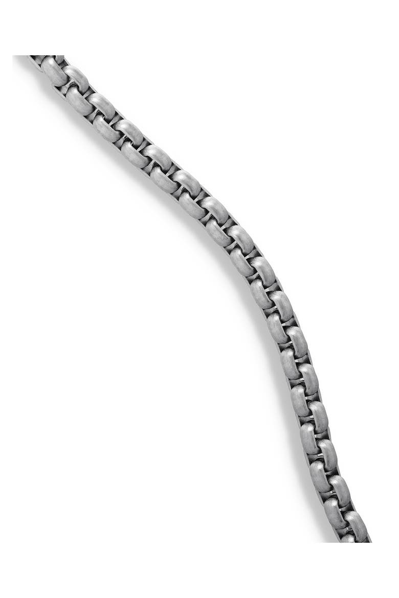 Men's Box Chain Necklace in Grey Titanium, 2.7mm, Alternate, color, TITANIUM/ SILVER