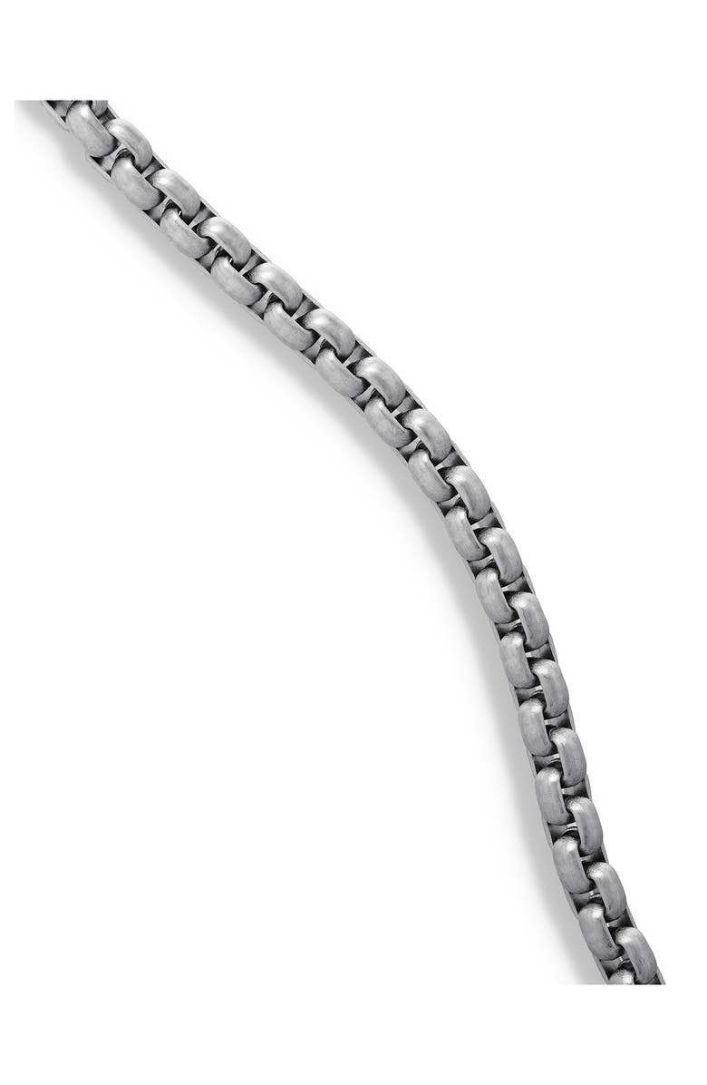 Men's Box Chain Necklace in Grey Titanium, 2.7mm