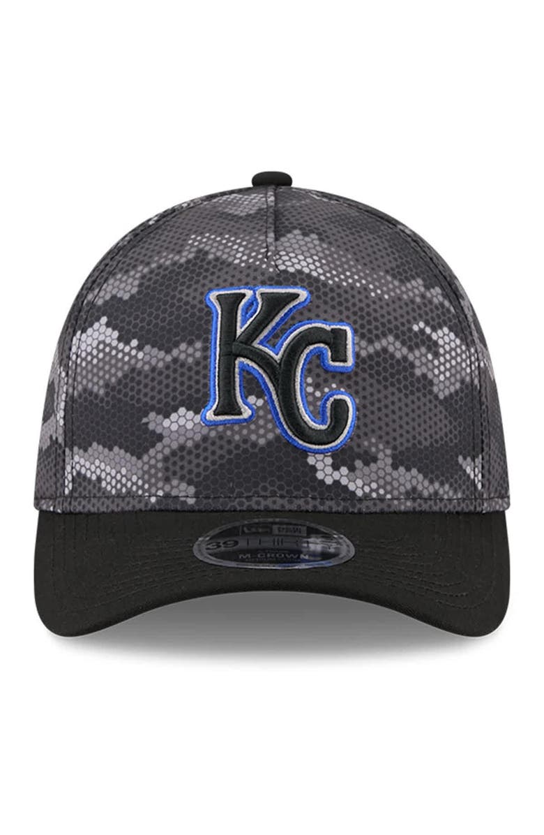 New Era Men's New Era Black Kansas City Royals Camo 39THIRTY A-Frame Flex Hat, Alternate, color, Black