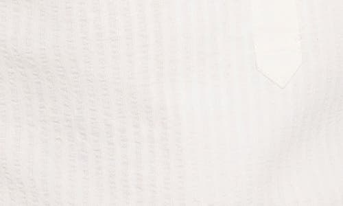 Shop Nzt By Nic+zoe Cotton Seersucker Henley Top In Paper White