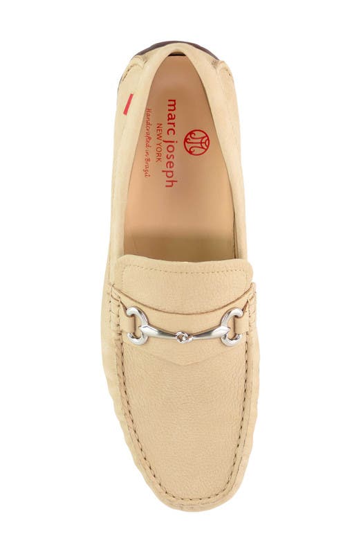 Marc Joseph New York Wall Street Leather Buckle Loafer, Alternate, color, Sand Italo Grainy