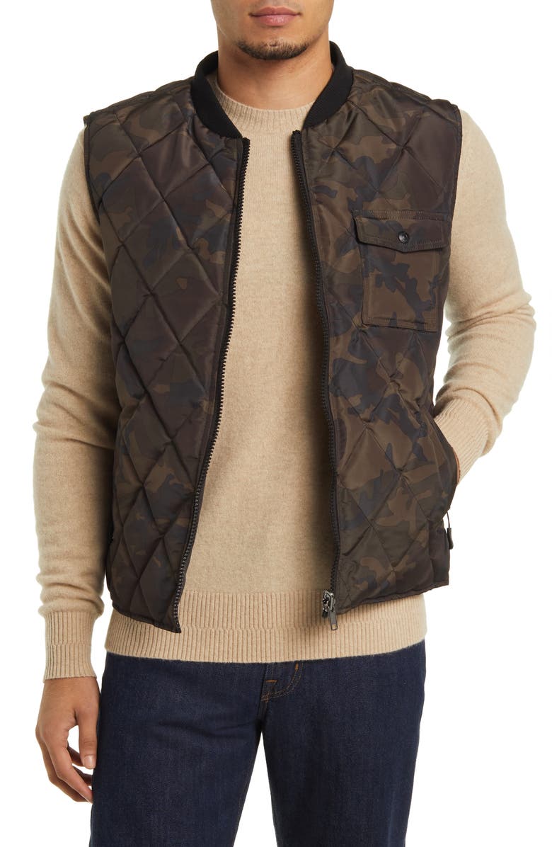 Schott NYC Reversible Quilted Down Vest, Main, color, 