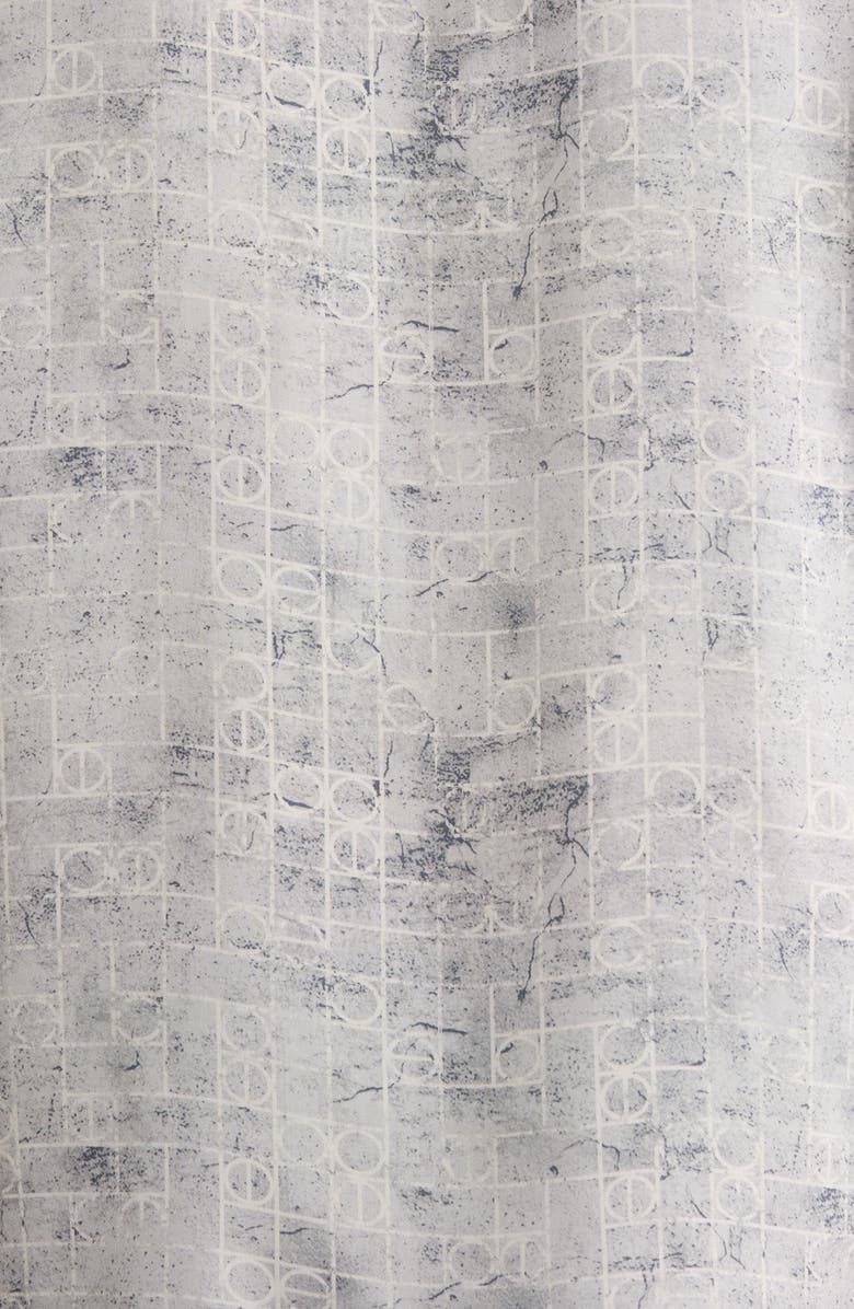 John Varvatos Luca Digital Print Button-Up Shirt, Alternate, color, Smoked Pearl Grey