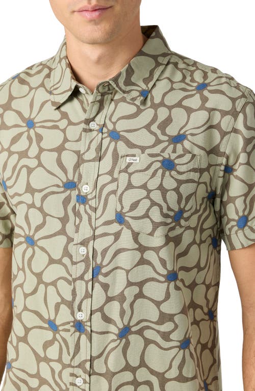 O'neill Men's Original Eco Print Standard Shirt In Seagrass