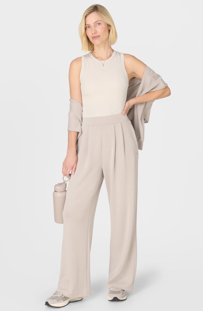 Sweaty Betty Sand Wash Wide Leg Pants, Alternate, color, Dusk Beige