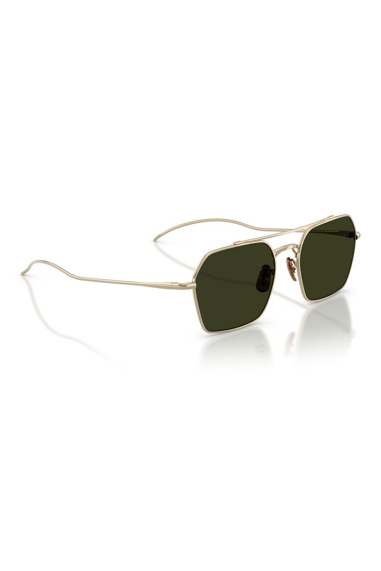 TK-15 53mm Polarized Geometric Sunglasses, Alternate, color, GOLD / POLAR